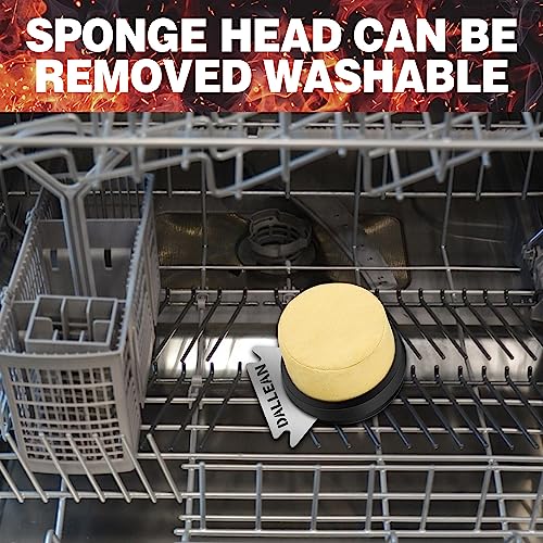 Replacement Grill Brush Head with Scraper, Bristle-Free Sponge Brush Head for Safe and Effective BBQ Cleaning Scraper Tools for Cast Iron or Stainless-Steel Grates, Barbecue Cleaner