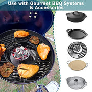 Criditpid 8835 Cast Iron Grill Grates Replacement for Weber 22.5" Charcoal Grills, Kettle, Performer Premium, Master-Touch, Charcoal Smoker, 21.5" Gourmet BBQ System Round Grill Cooking Grate Parts - Grill Parts America