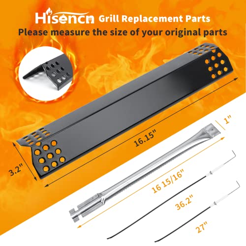 Hisencn Grill Parts for Kitchen Aid 720-0954, 720-0954GA, 720-0733, 720-0733A, 720-0745D, 730-0733, 730-0733A, 730-0954GA, Heat Tent and Grill Burner Replacement Parts for Kitchen Aid 4 Burner Grill - Grill Parts America