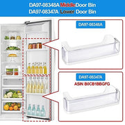 (2 PACK) UPGRADED DA97-08348A Refrigerator Door Shelf Bin Compatible with Samsung Refrigerator Part RS265TDRS RS25H5111BC RS25H5111SR Door,For DA63-05215A Refrigerator Middle Door Bin Guard Assembly - Grill Parts America