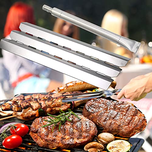 Zemibi Grill Replacement Part for Broil King 9215-54 9221-54 9221-64 9221-67 9235-24 Baron 320 Baron 420 Baron 440 Baron 490 Baron 540 Baron 590, Baron 340, Stainless Steel Heat Plate and Grill Burner - Grill Parts America