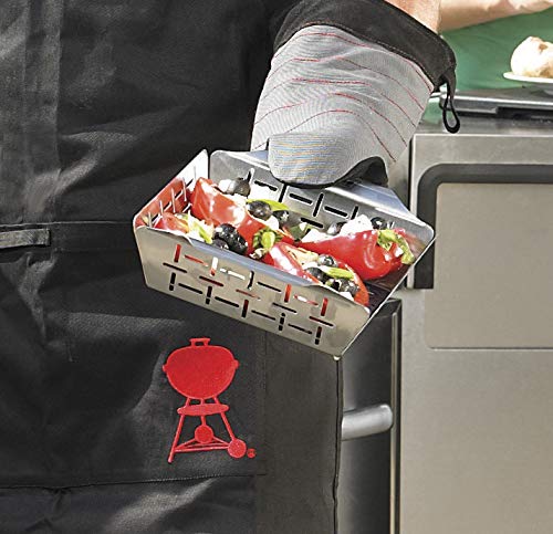 Weber Small Stainless Steel Vegetable Basket,Silver - Grill Parts America