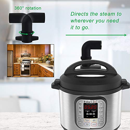 Lonage Steam Diverter Accessory for Pressure Cooker, Food-Safe Silicone, Steam Release Accessory for Instant Pot Duo/Duo Plus/Ultra/Smart Models, 360