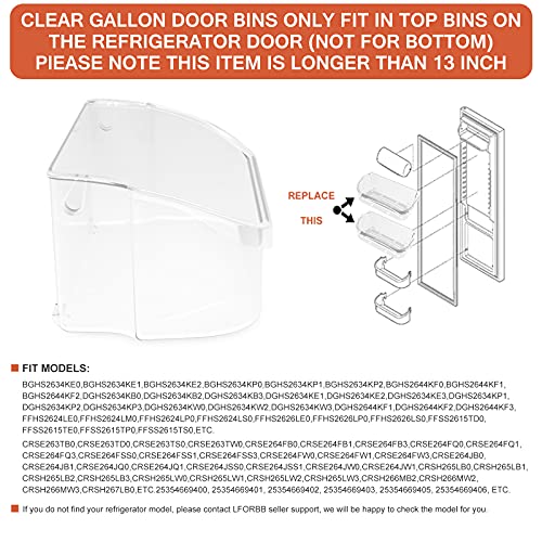 UPGRADE 240356402 Refrigerator Door Bin Replacement Part, Compatible with Frigidaire Refrigerator Door Shelf LFSS2612TF0 FFSS2615TS0 FGHS2631PF4A FGHS2655PF LGUS2642LF1 LFSS2612TE0 Door Bin(2-Pack) - Grill Parts America