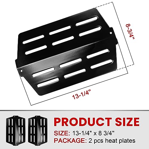 GasSaf Heat Deflector Replacement for Weber 7622 65505 Genesis 300 Series E310 E320 E330 S310 S320 S330 Grill Part with Front Control Knobs (2011 & Newer) Porcelain enameled Heat Plates - Grill Parts America