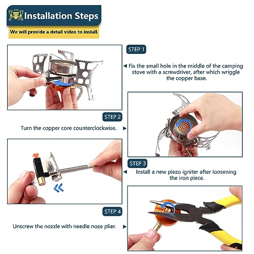 Allumeur Piézoélectrique Double Sortie – Kit Piézo Spark Pour Barbecue, Grill, Cuisinière Gaz, Camping & Cheminée (Tension ≥18kV)