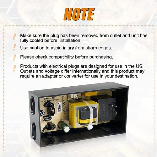 AUTOBABA Power Circuit Board 9907160013 Equipped with Power Cord Compatible with Masterbuilt Digital Electric Smoker MB20071117 MB20070619 MB20071418 MB21072719 20071218 20071317 20071217 SH19079518 - Grill Parts America