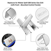 Hisencn 7635 15.3 Inches Flavor Bars for Weber Spirit I & II 200 Series, Spirit E210, S210, E220, S220 with Front Control Knobs, 304 Stainless Steel Heat Plate, 3 Pack - Grill Parts America