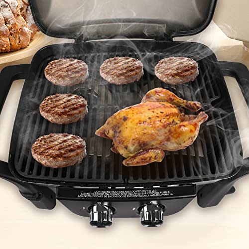 Hisencn Grill Cooking Grates for Nexgrill 820-0072 Fortress 2-Burner Table Top Portable Propane Gas Grill, Cast Iron Grill Grid Replacement Parts Outdoor BBQ Repair Kit (2 Pack) - Grill Parts America