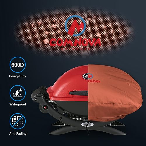 Comnova Grill Cover for Weber Q Series - 7111 BBQ Cover for Weber Q2000 and Q200 Series Gas Grill Heavy Duty & Waterproof, 33 Inch Barbecue Covers for Weber Q2200, Q2000, Q2400, Q200, Q220 and More - Grill Parts America