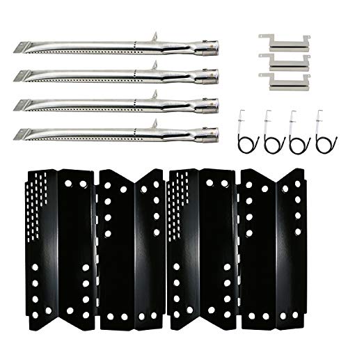 Hisencn Gas Grill Pipe Burners Tube, Heat Plate Tent Shield, Crossover Carry Over Tube Replacement Kits for Stok SGP4330SB SGP4331 SGP4130N, Stok Quattro 4 Burner Grills - Grill Parts America