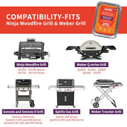 50 Pack Drip Pan Liners for Ninja OG701/OG751/OG700- Woodfire Outdoor Grill & Smoker - Compatible with Weber Genesis - Spirit - Q Series - Disposable Aluminum Foil Grease Tray - Grill Parts America
