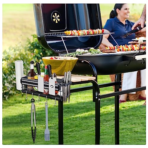 KOCZIL Griddle Caddy for Blackstone 28"/36", Blackstone Caddy Space Saving BBQ Accessories Organize, Grill Caddy for Outdoor Grill, Includes Magnetic Grill Tool Holder, Knife Holder,Paper Towel Holder - Grill Parts America