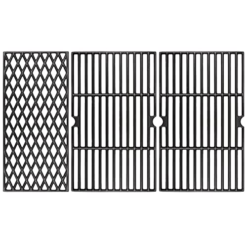 Uniflasy Cast Iron Cooking Grates for Dyna glo DGH450CRP DGH450CRP-D 4 Burner, DGH485CRP DGH474CRP 5 Burner Cooking Grid Replacement Part Kit - Grill Parts America