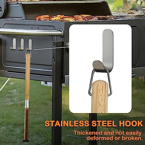 SupMaka Pizza Oven Brush, 22” Pizza Stone Cleaning Brush - Copper Wire Pizza Brush with Wooden Handle and Stainless Steel Scraper, Pizza Oven Accessories for Outdoor Pizza Grill Cleaning - Grill Parts America