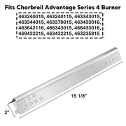 Uniflasy Grill Part Kit for Charbroil Advantage 4 Burner 463240015 463432215 463343015 463344015 Gas Grill 3 Burner 463436815 Heat Plate Tent Shield Grill Burner Pipe Adjustable Crossover Tube - Grill Parts America