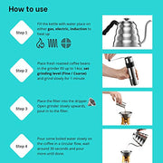 MITBAK Pour Over Coffee Maker Set | Kit Includes 40 OZ Gooseneck Kettle with Thermometer, Coffee Mill Grinder & 20 OZ Coffee Dripper Brewer | Great Replacement for Coffee Machines - Kitchen Parts America