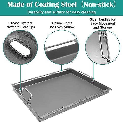 Full-Size Griddle Inserts for Weber Spirit 200 Series, Flat Top Grill Griddle for Weber Spirit l & II E-210/220 S-210/220 Gas Grill Replace for Weber 7637 - Grill Parts America