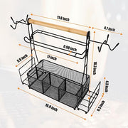 RIFPOD Grill Utensil Caddy with Paper Towel Holder,Picnic BBQ Condiment Organizer Mesh Basket, Grill Accessories Storage for Camping,Outdoor,Kitchen - Grill Parts America