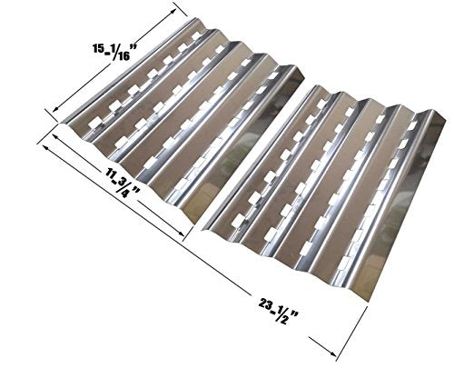 Brinkmann 2400, 2400 Pro Series, Pro Series 2600, 810-2600-0, 810-2600-1, Pro Series 2630, 810-2630, Falcon 4400, Patio Chef SS48 Stainless Heat Shields, Set of 2 - Grill Parts America