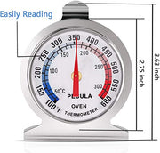 Oven Thermometer 50-300°C/100-600°F, Oven Grill Fry Chef Smoker Analog Thermometer Instant Read Stainless Steel Kitchen Cooking Thermometer - Grill Parts America