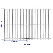 Uniflasy Grill Cooking Grate for Nexgrill 4-5 Burner Grills 720-0830H 720-0783E 720-0697 720-0773 720-0888 720-0783C Grill Parts Master Forge 1010037, 17 1/4 Inch - Grill Parts America