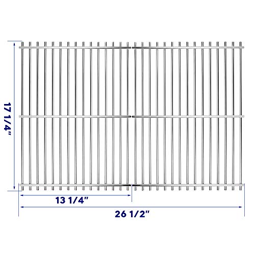 Uniflasy Grill Cooking Grate for Nexgrill 4-5 Burner Grills 720-0830H 720-0783E 720-0697 720-0773 720-0888 720-0783C Grill Parts Master Forge 1010037, 17 1/4 Inch - Grill Parts America