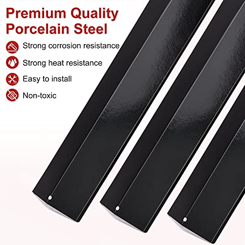 Adviace Set of 5 Heat Plate Shields for Brinkmann 810-3660-S, 810-2511-S, 810-2512-S Grill Replacement Parts, 15 3/8" Porcelain Steel Gas Grill Heat Tent Flame Tamer Replacement for Uniflame, Aussie. - Grill Parts America