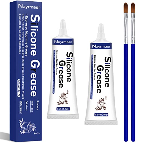 Espresso Machine Grease, 2 x 10g Silicone Grease Maintenance Kit for Care and Maintenance of All Coffee Machines, Food Grade Grease for All Expresso Machines - Grill Parts America