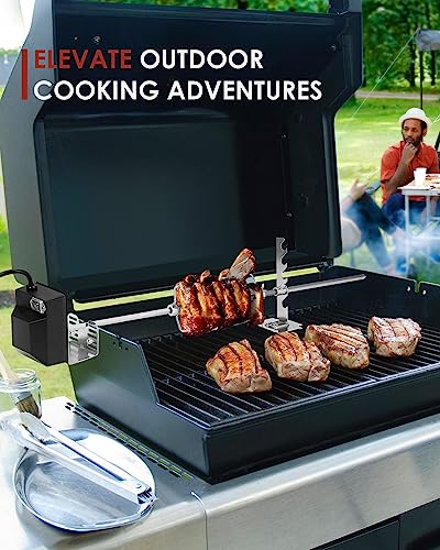 Rotisserie Grill Kit, Automatic Rotating BBQ, UL Certificated Universal ...