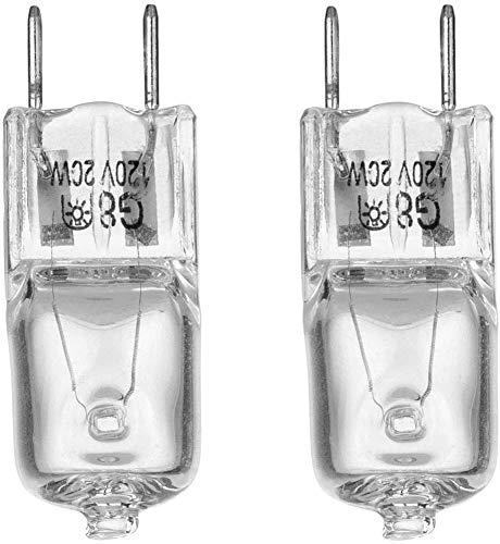 Light Bulb for GE Microwave Oven - Halogen Light Bulb Fits for GE Samsung Kenmore Elite Maytag Over the Stove Range Microwave, Night Light/Stove Light Bulb for GE microwave, Replaces WB25X10019, 2Pack - Grill Parts America