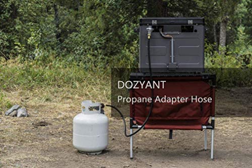 DOZYANT 15 Feet Propane Adapter Hose 1 lb to 20 lb Converter Replacement for QCC1 / Type1 Tank Connects 1 LB Bulk Portable Appliance to 20 lb Propane Tank - Grill Parts America