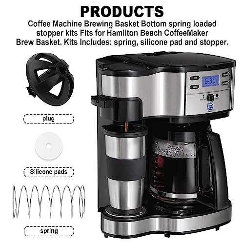 Coffee Machine Brewing Basket Bottom Spring Loaded Stopper Kits Replacement for Hamilton Beach FlexBrew 2-Way Coffee Maker Brew Basket Parts