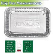 WWM 30 Pack Aluminum Drip Pan Liners Compatible for Weber Q Series,Genesis Series, Pulse,Spirit Series & Traveler Grills, Disposable Aluminum Foil Grease Drip Pans, Grill Accessories - Grill Parts America