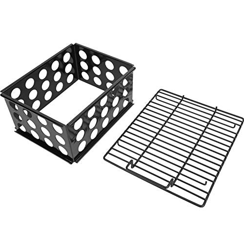 MixRBBQ Charcoal Grate & Charcoal Chamber Set for Dyna-Glo DGO1176BDC-D DGO1890BDC-D Vertical Offset Charcoal Smoker, Porcelain-Enameled Steel Charcoal Briquettes Basket Grill Accessory - Grill Parts America
