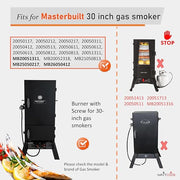 Gas Burner with Screw Replacement for Masterbuilt MB20051311 30-inch Propane Smoker - Grill Parts America