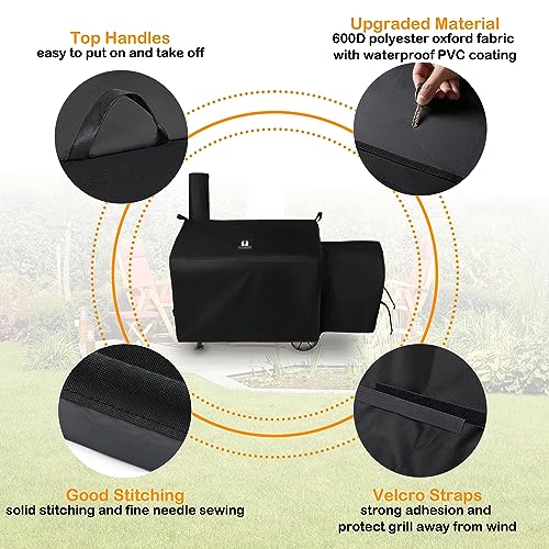 SUPJOYES Grill Cover for Oklahoma Joe's Highland Offset Smoker, Heavy Duty Waterproof Oklahoma Joe Smoker Accessories - Grill Parts America