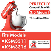 Spiral Dough Hook Replacement for KitchenAid 3.5 Qt. Tilt-Head Stand Mixers/Polished 18/8 Stainless Steel Accessories/No coating/Dishwasher Safe/Compatible for KSM3311/3316/ Artisan Mini Series - Kitchen Parts America