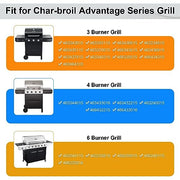 Barbqtime Grill Replacement Parts for Charbroil Advantage Series Grill, 14.38" Grill Burner & Heat Plate for 3 Burner Char-Broil Grill 463343015, 463335115, 463436815, Char Broil Grill Parts Set - Grill Parts America