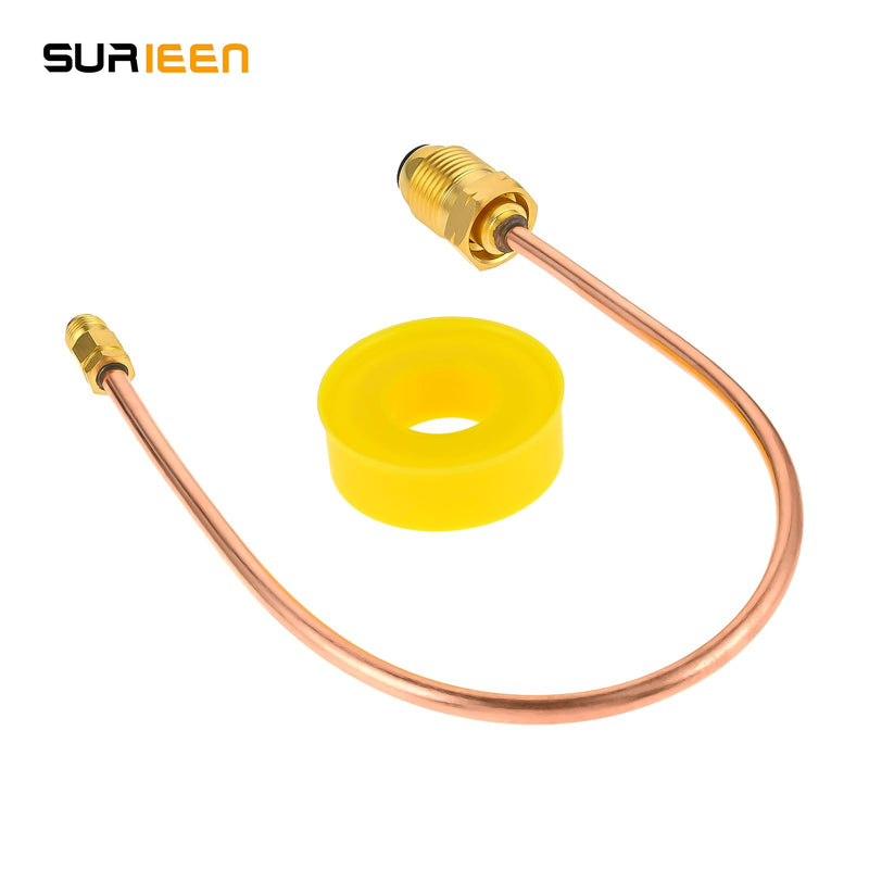 SURIEEN Automatic Changeover Regulators Copper Pigtail POL x 1/4" Inverted Male Flare 15inch - Grill Parts America