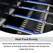 Barbqtime Grill Replacement Parts for Charbroil Advantage Series Grill, 14.38" Grill Burner & Heat Plate for 3 Burner Char-Broil Grill 463343015, 463335115, 463436815, Char Broil Grill Parts Set - Grill Parts America