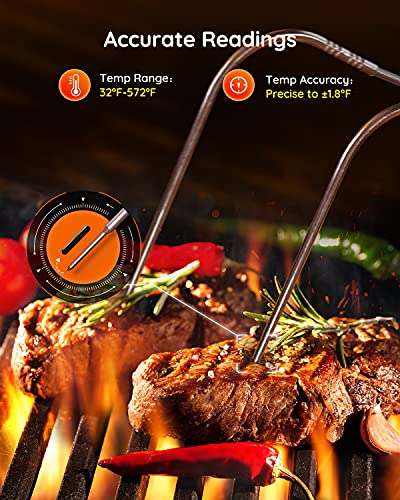  Govee WiFi Meat Thermometer with 4 Probe, Smart Bluetooth Grill  Thermometer with Remote App Notification Alert, Digital Rechargeable BBQ  Thermometer for Smoker Oven Kitchen: Home & Kitchen