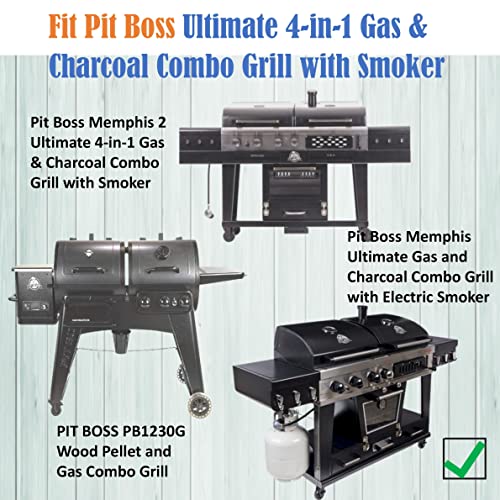 Black Dome Thermometer for Pit Boss 2-Series 3-Series Vertical
