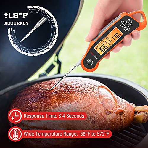 ThermoPro TP710 Instant Read Meat Thermometer Digital for Cooking, 2-in-1 Waterproof Kitchen Food Thermometer with Dual Probes and Dual Temperature