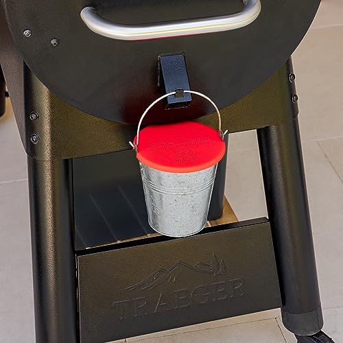 Grease Bucket Lid Cover Accessory Compatible With All Traeger Pellet Grills (Except Timberline Models) - Covers Your Grease Bucket To Keep Unwanted Critters Like Insects, Rodents & Dogs Out Of The Grease Bucket - Fits 6 Inch Diameter Buckets
