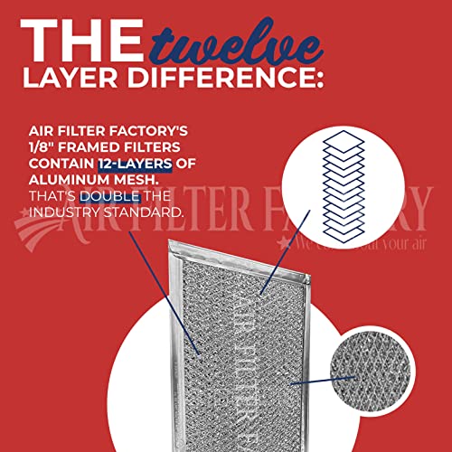 2-Pack Air Filter Factory Replacement For GE WB06X10608 Microwave Oven 12-Layer Aluminum Grease Filter - Grill Parts America