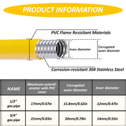 KAERMO 100FT 3/4" CSST Flexible Propane Natural Gas Line, Corrugated Stainless Steel Tubing, Propane Pipe Conversion Kit Grill Hose with 2 Male Adapter Fittings Propane Grill Conversion Kit - Grill Parts America