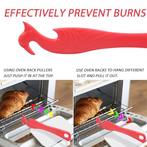 Oven Rack Push Pull Tool 2-Pack oven rack puller push pull stick tool(11 Inch), oven rack pullers with longer handle suitable for oven, toaster oven, air fryer, toaster oven - Grill Parts America