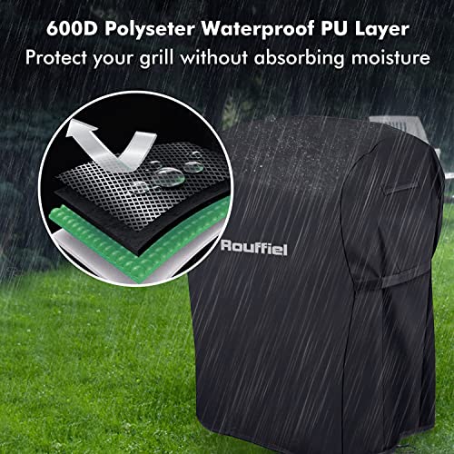 Rouffiel Gas Grill Covers, 30 inch BBQ Grill Cover 600D Heavy Duty Waterproof, Outdoor Barbecue Cover Non-Fade and Rip Proof Fits Grills of Weber, Char-Broil - Grill Parts America