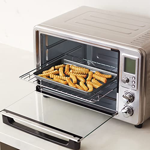 Wilton Perfect Results Toaster Oven Baking Sheet Pan & Crisper Tray, 2-Piece Set, Steel - Kitchen Parts America